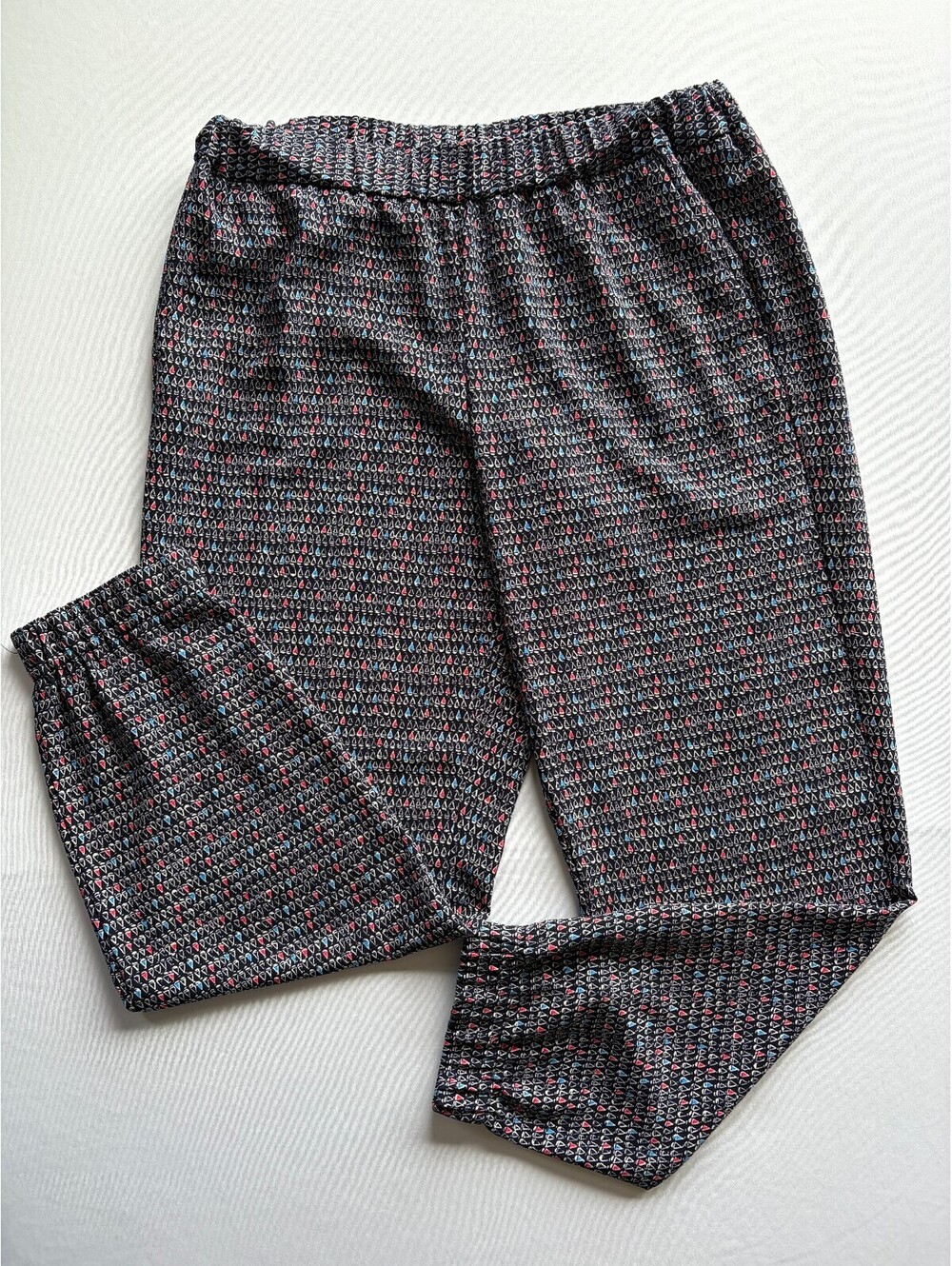 Talbots Women’s Size 6 Navy Sailboat Print Cropped Pants Nautical Slim Leg